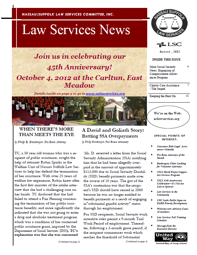 Law Services News – August 2012