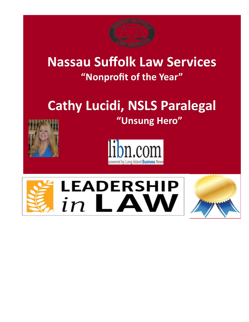 Long Island Business News Honors Law Services