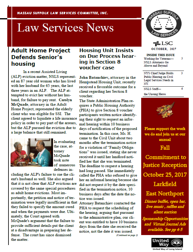 Law Services News – October 2017