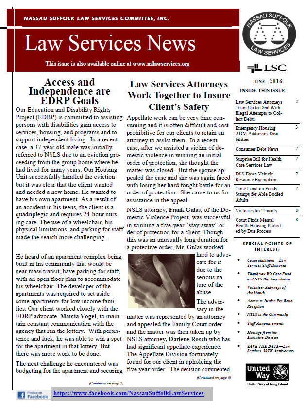 Law Services News – June 2016