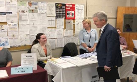 Carly Sommers, Attorney in our new ReEntry Project, was among the participants at the Second Chance Job Fair at DOL in Hauppauge.