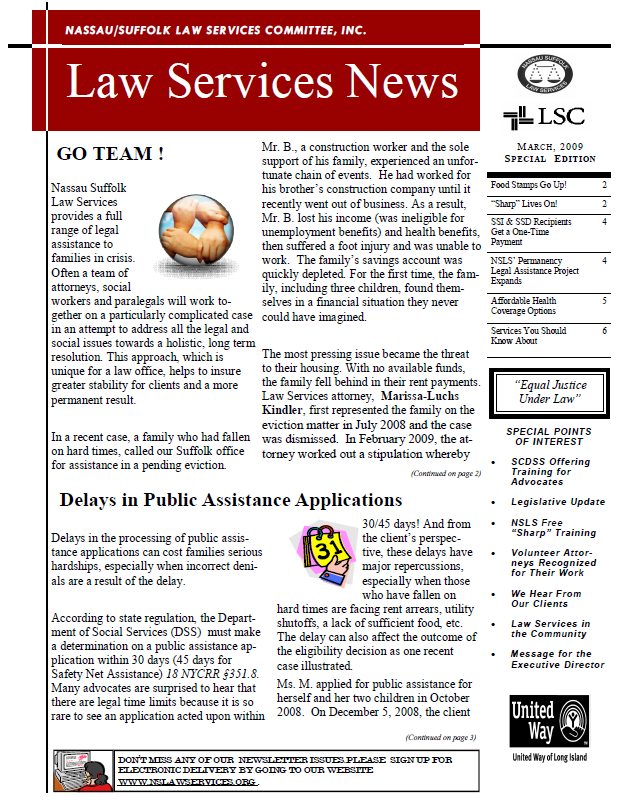 Law Services News – March 2009